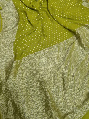 Introducing Pure Banarasi Khaddi Chiffon Georgette Silk Border Handloom Saree