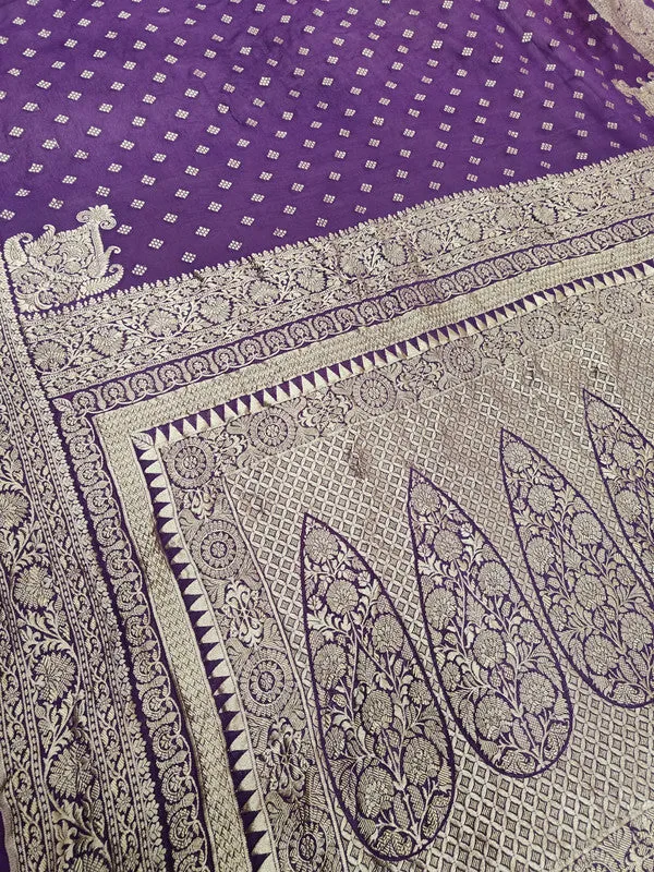 Introducing Pure Banarasi Khaddi Chiffon Georgette Silk Border Handloom Saree