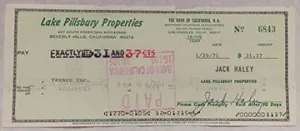 Jack Haley Signed Autographed Vintage 1973 Personal Check "The Wizard of Oz" (SA COA)