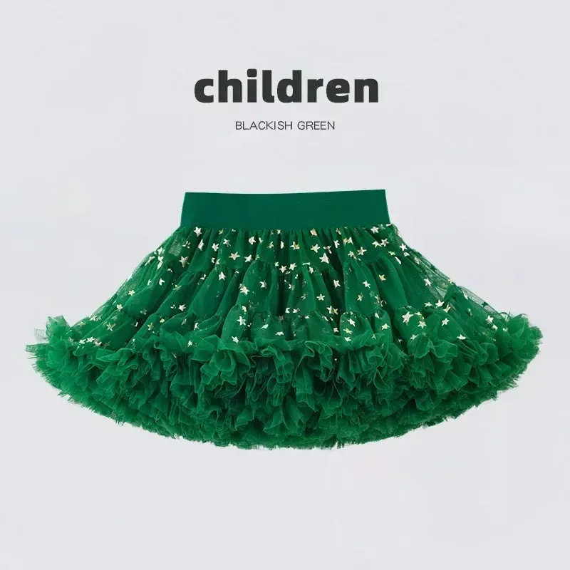Lace Skirt Girls Fluffy Tutu Skirt