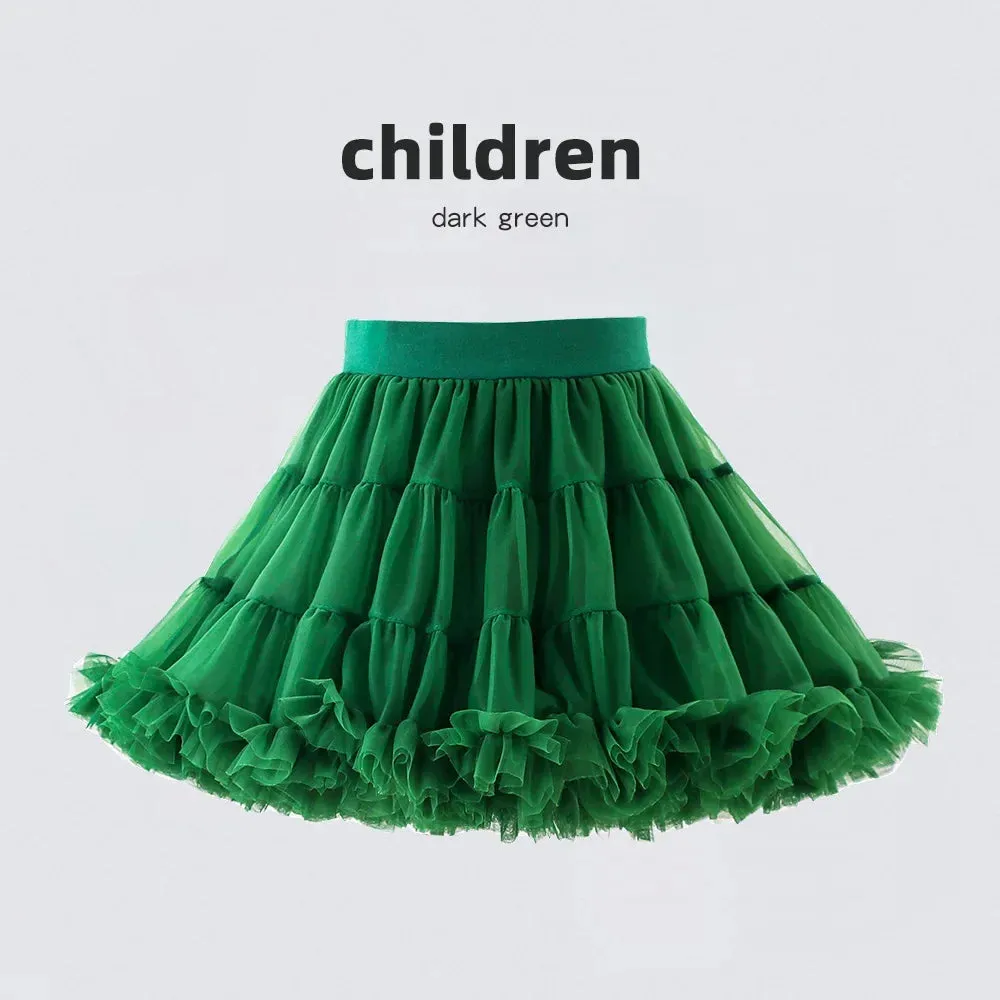 Lace Skirt Girls Fluffy Tutu Skirt