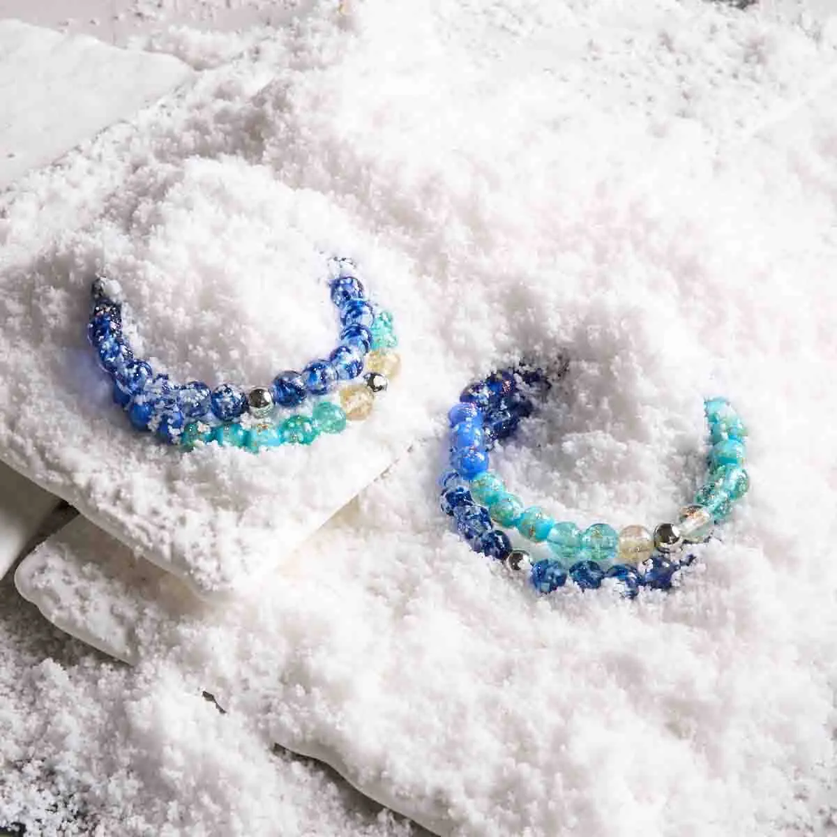 Lapis Flame | .925 Sterling Silver | Firefly Glass Bracelet