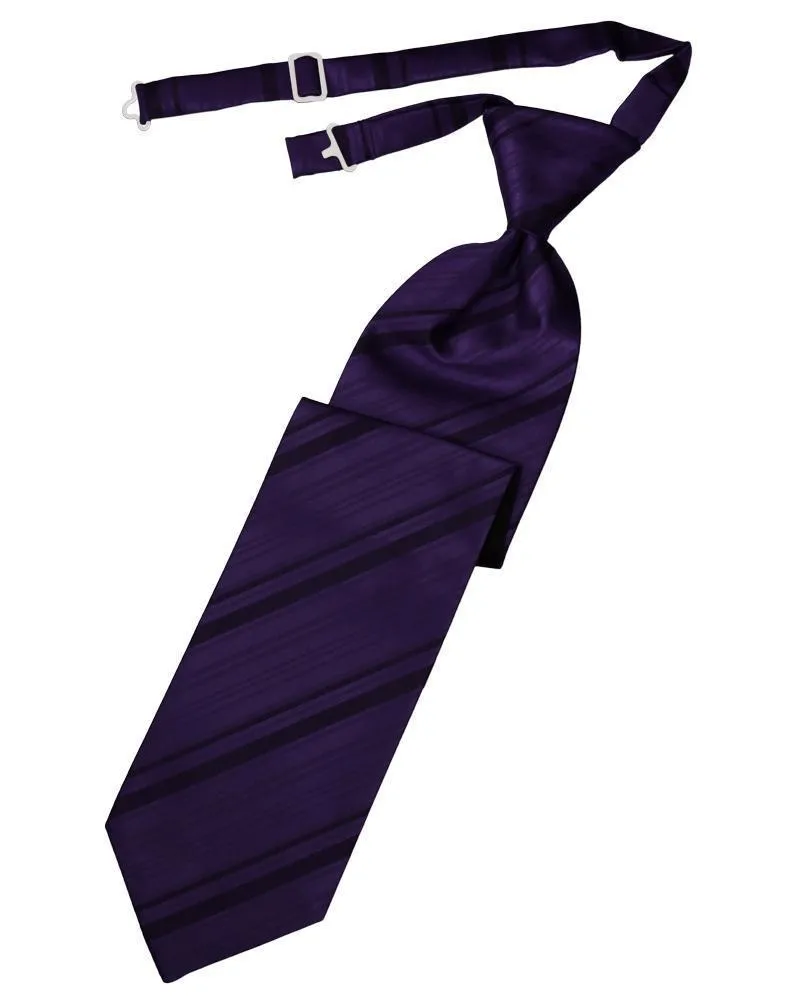 Lapis Striped Satin Necktie
