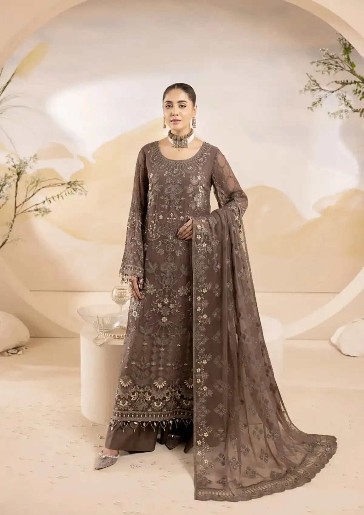 Lavish Pareesa Luxury Chiffon'24 D-05 UMBER