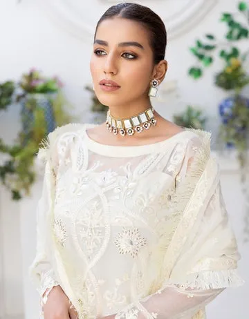 LF - 408 | Emaan Adeel Le Festa Premium Formals Vol 4 |  Unstitched Embroidered Chiffon Suits