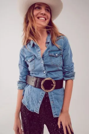 Light Wash Denim Shirt