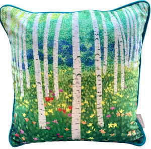Lilies & Birch Cushion