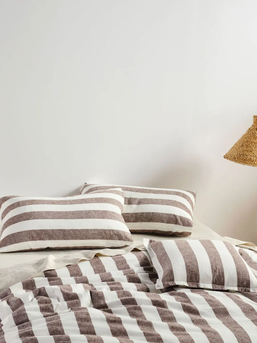 LINEN HOUSE VINTAGE STRIPE - TIRAMISU