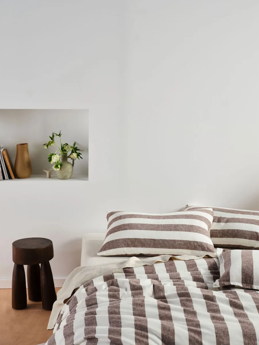 LINEN HOUSE VINTAGE STRIPE - TIRAMISU