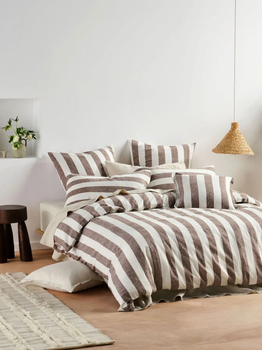 LINEN HOUSE VINTAGE STRIPE - TIRAMISU