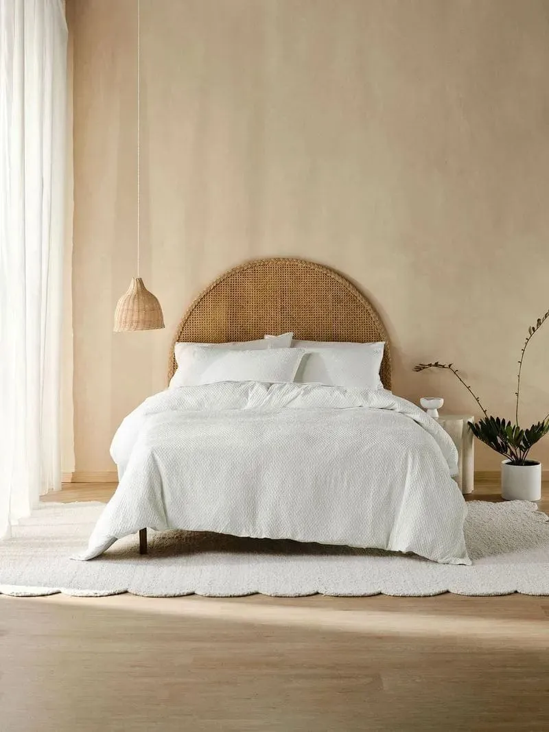 Linen House White Calista Duvet Cover Set