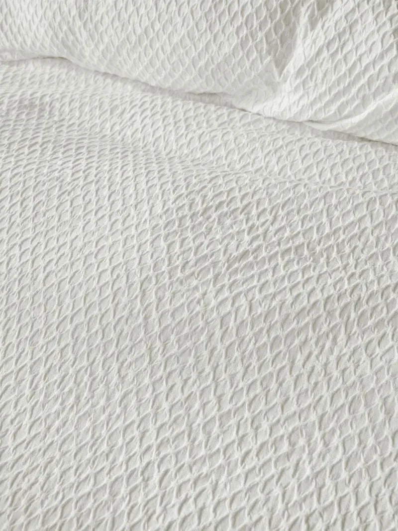 Linen House White Calista Duvet Cover Set