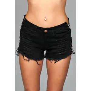 Looped in Distressed Shorts