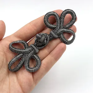 Looped Metallic Frog Fastening 11cm 9819