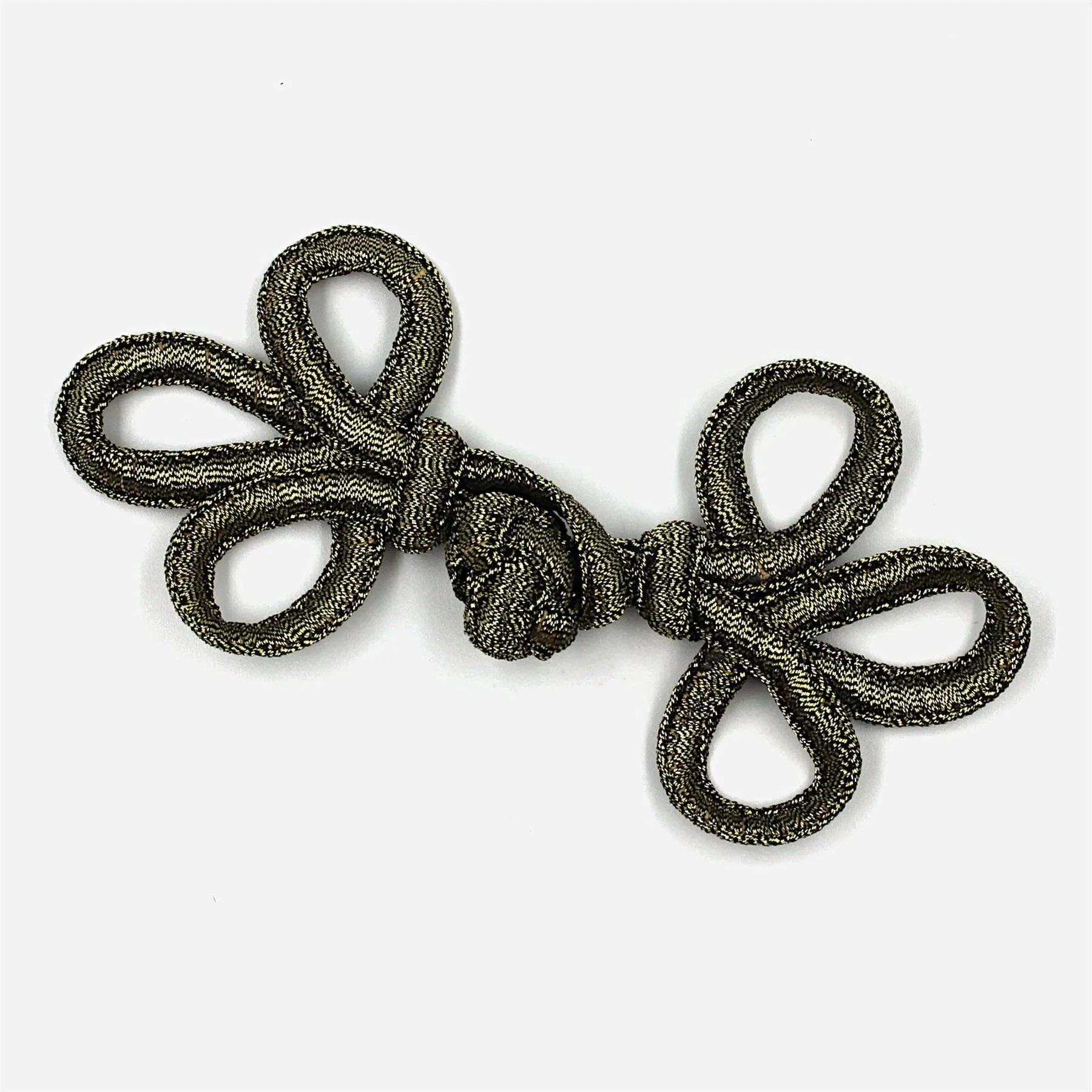 Looped Metallic Frog Fastening 11cm 9819