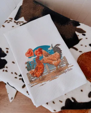 Love You Chicks Tea Towel