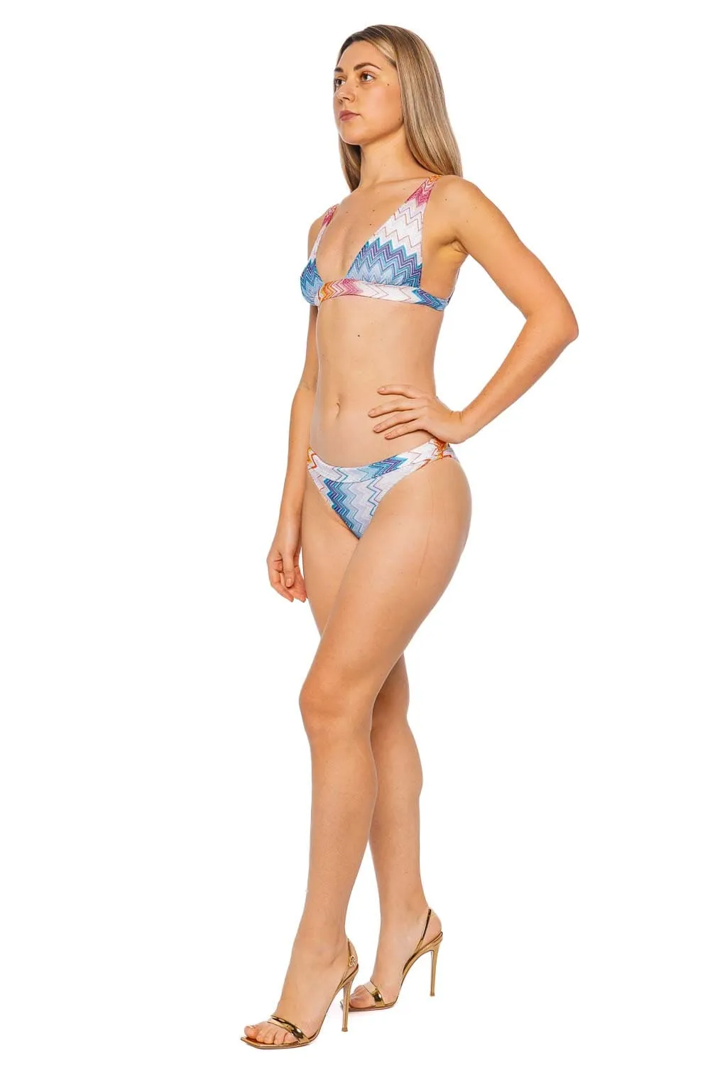 Lurex Multi ZigZag Knit Bikini Set