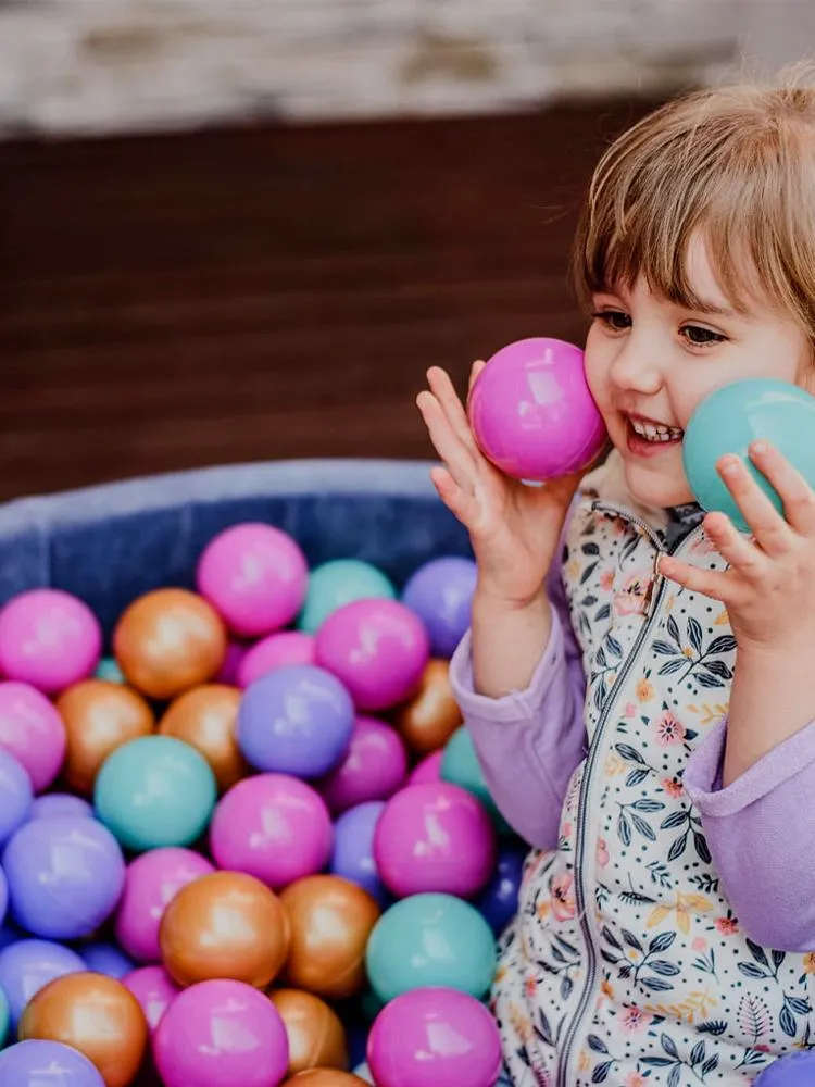 Luxury Velvet Round Ball Pit - Flower For Kids By MeowBaby