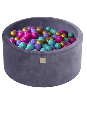 Luxury Velvet Round Ball Pit - Flower For Kids By MeowBaby