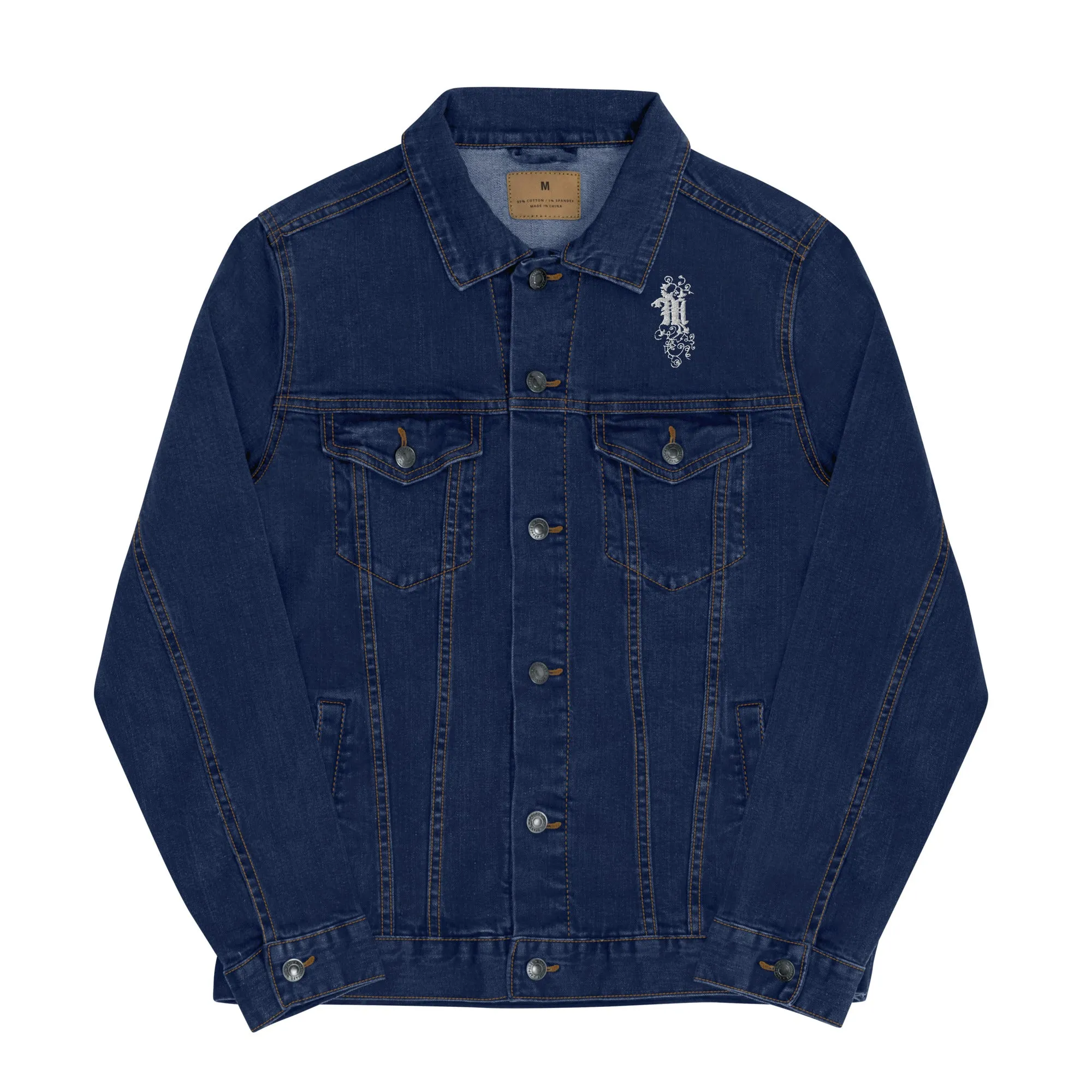 Maadish | denim jacket w/white logo (colors available)