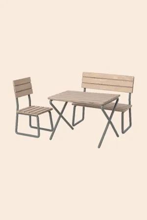 Maileg Miniature Garden Set - Table with Chair and Bench