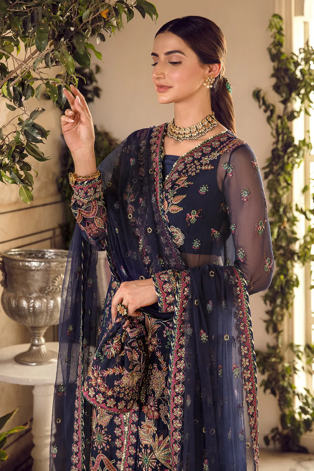 MARILE | Afrozeh La Fuchsia Wedding Edition 2022 | Unstitched Embroidered Chiffon Suits