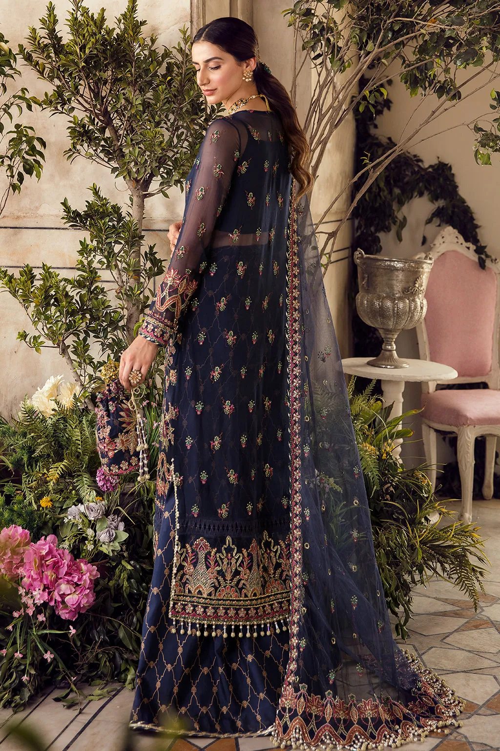 MARILE | Afrozeh La Fuchsia Wedding Edition 2022 | Unstitched Embroidered Chiffon Suits