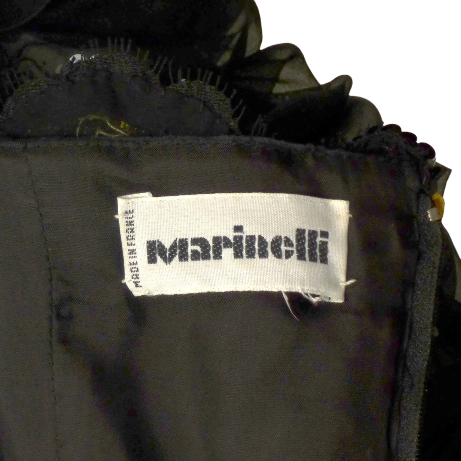 MARINELLI- 1980s Lace & Chiffon Cocktail Dress, Size 8