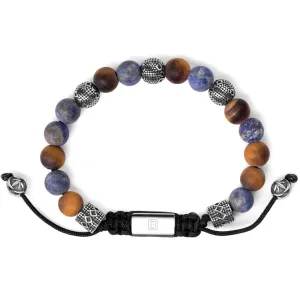 Matte Tiger Eye, Lapis, and Silver Tropez