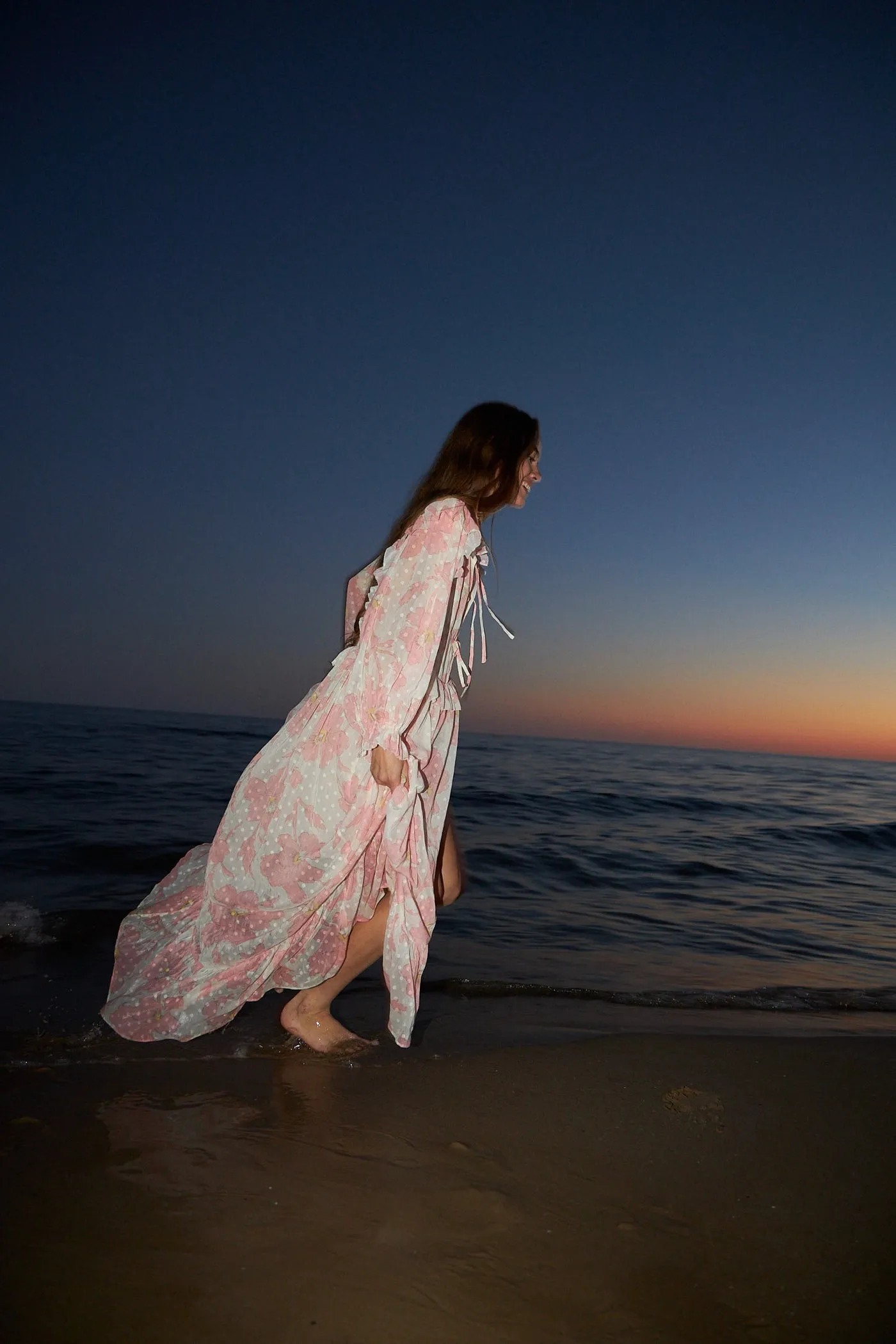 Maxi Chiffon Dress - Soft Pink