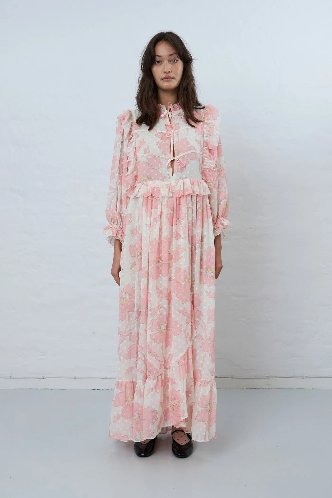 Maxi Chiffon Dress - Soft Pink
