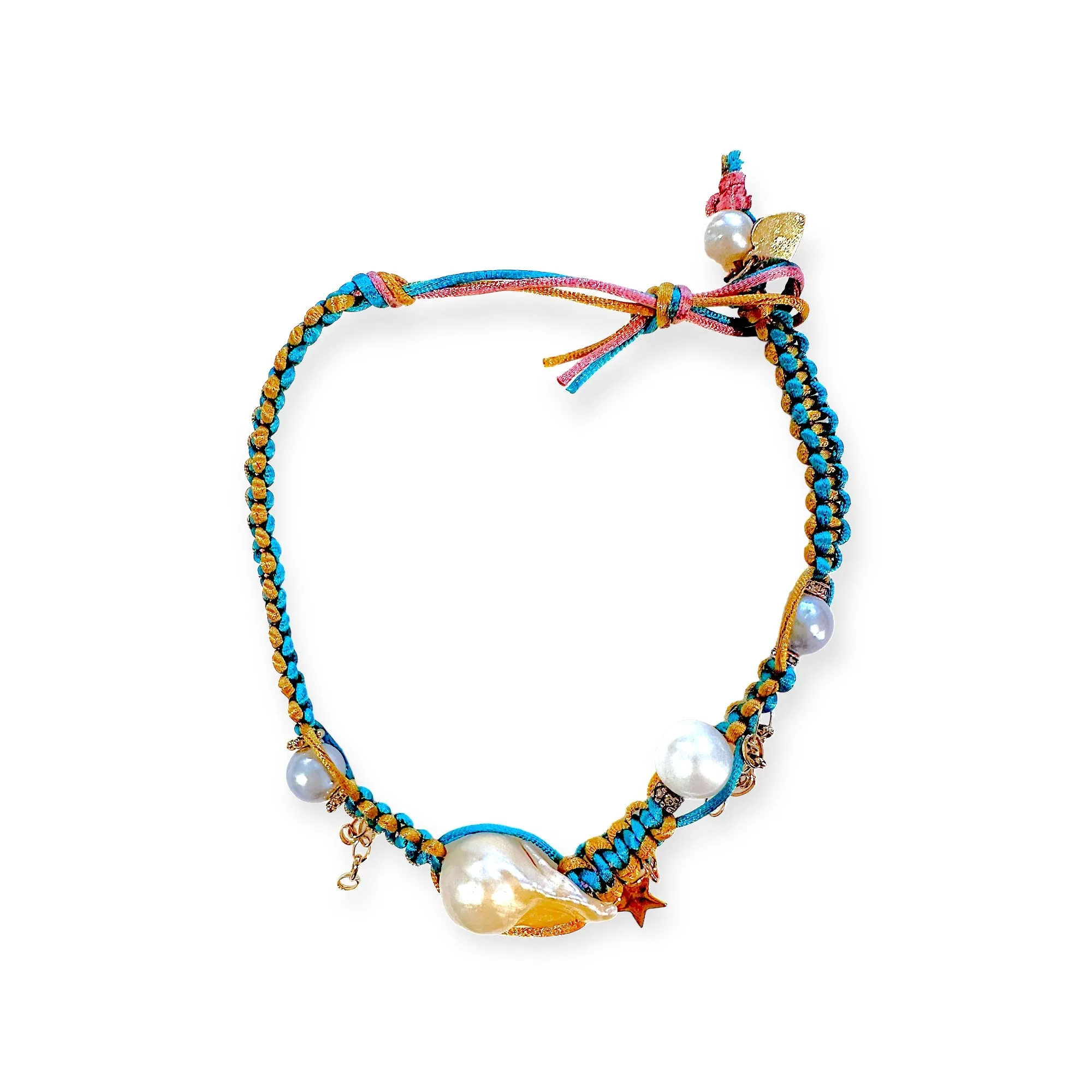 MEXICAN DREAM SILK ROCKER NECKLACE