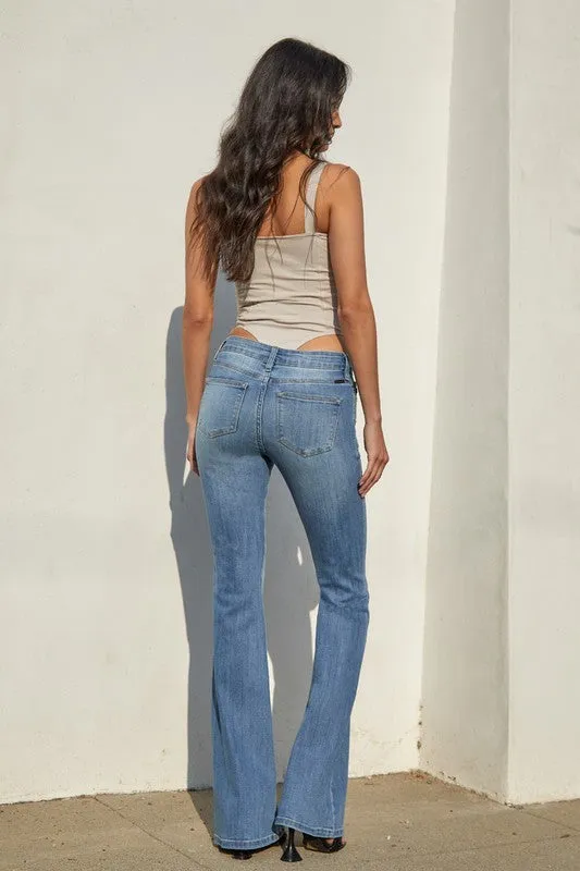 Mid-Rise Flare Jeans