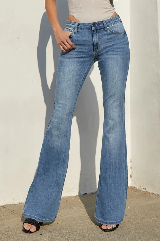 Mid-Rise Flare Jeans