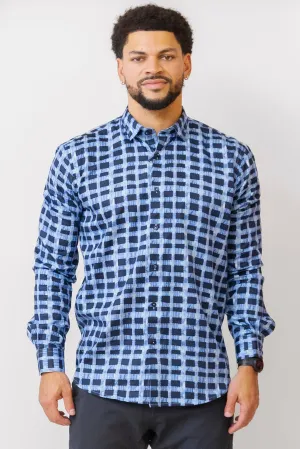 MIZUMI Plaid Shirt in Navy