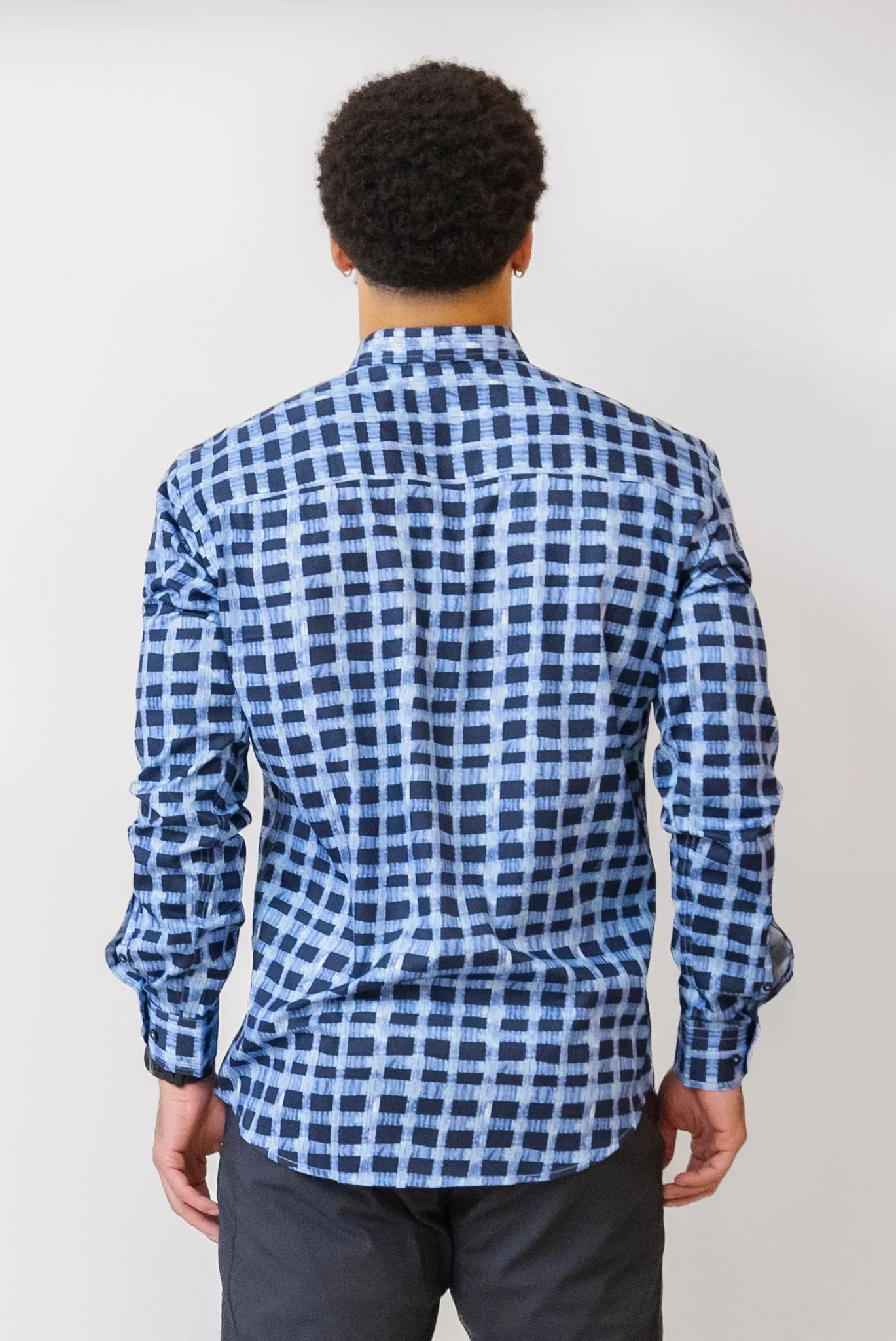 MIZUMI Plaid Shirt in Navy