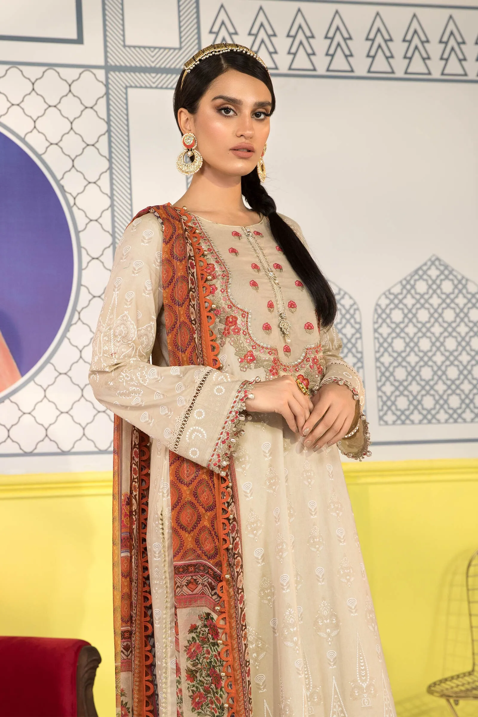 MPT-1111-A | Maria B Mprints Unstitched Eid Collection 2021 Vol-2
