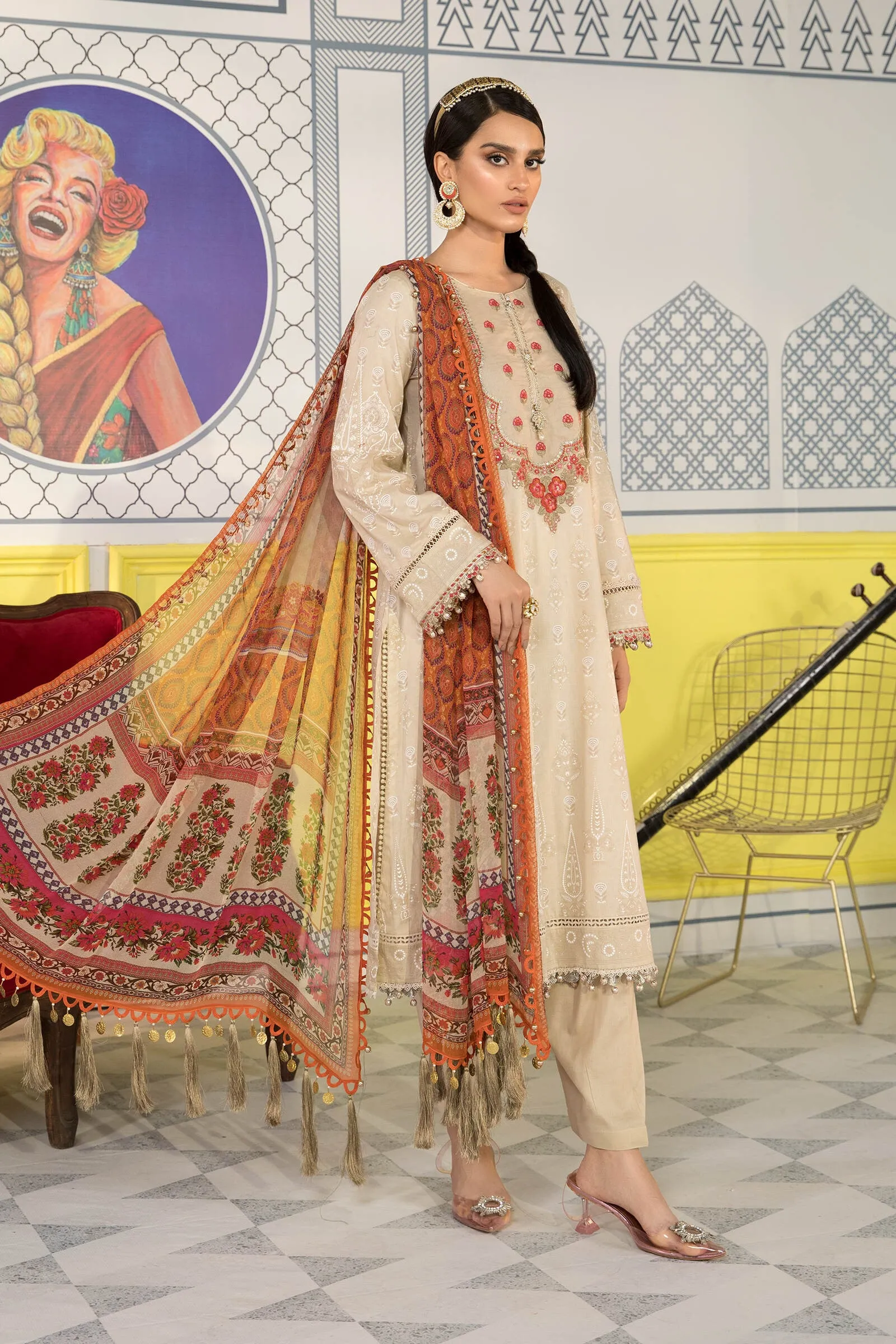 MPT-1111-A | Maria B Mprints Unstitched Eid Collection 2021 Vol-2