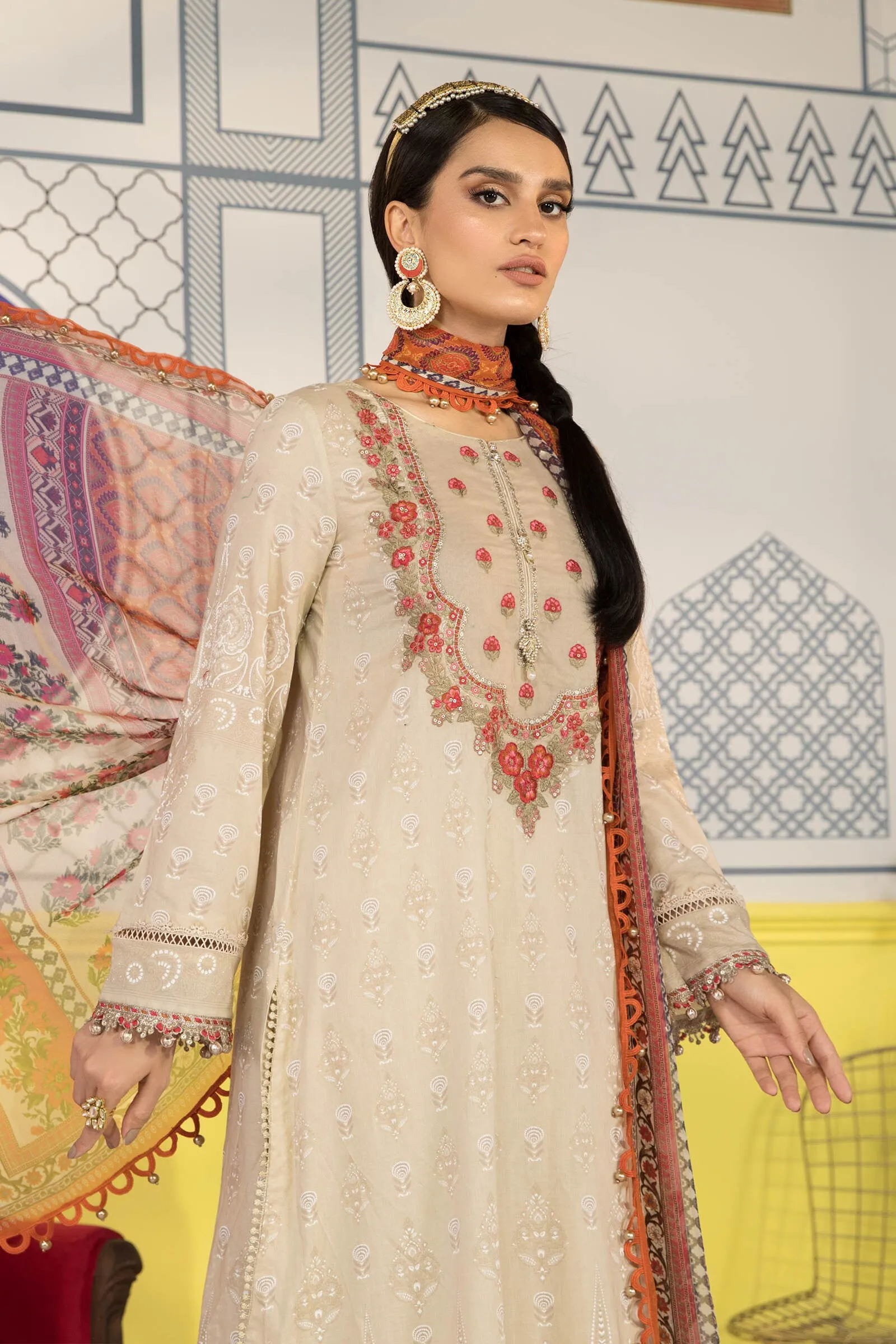MPT-1111-A | Maria B Mprints Unstitched Eid Collection 2021 Vol-2