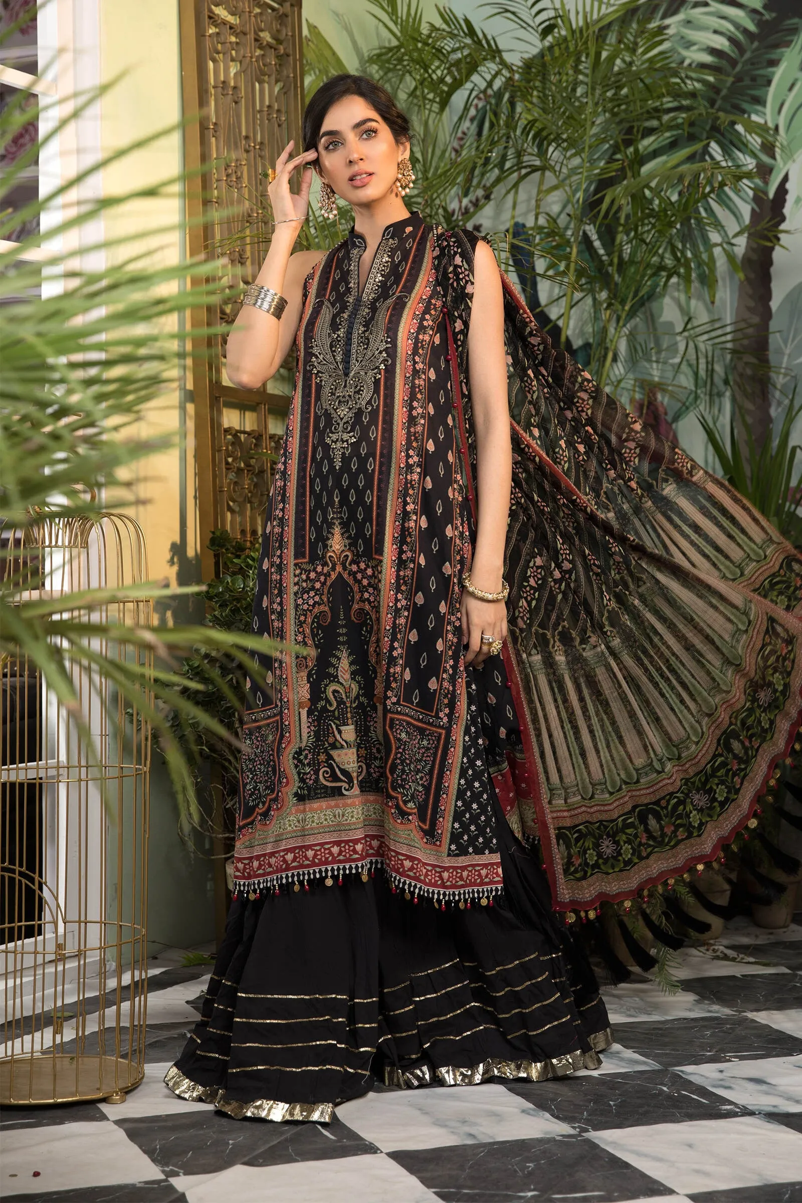 MPT-1112-B | Maria B Mprints Unstitched Eid Collection 2021 Vol-2