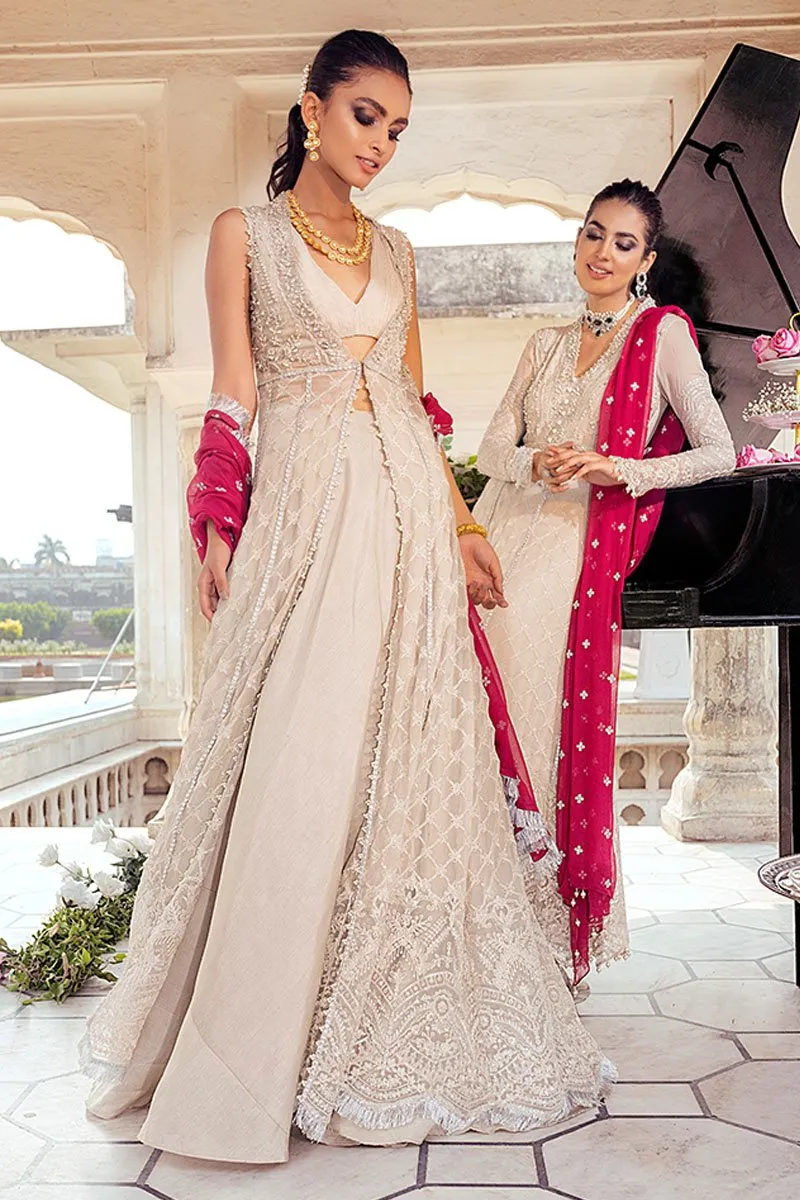 NARGIS | Mushq Hawa Mahal Tissue De Luxe ‘21 | Unstitched Embroidered Chiffon Suits