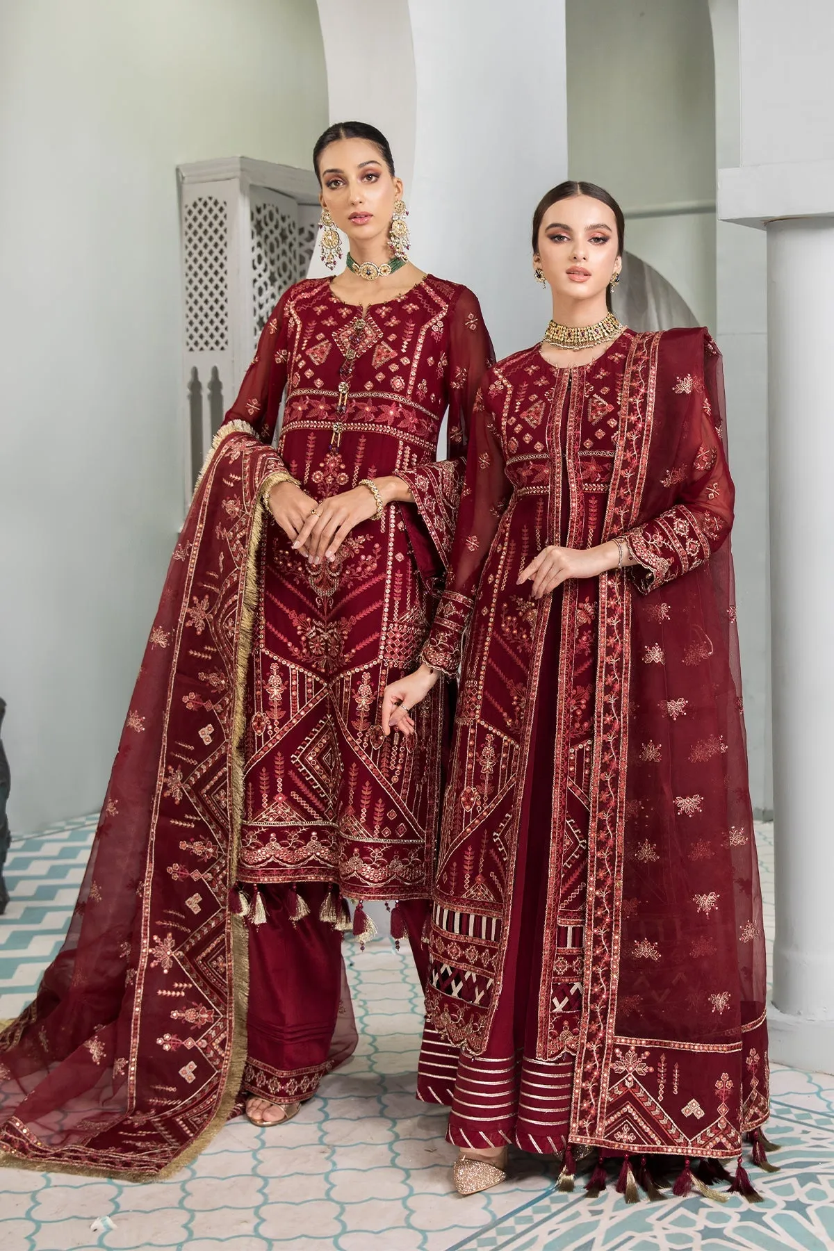 Naukhaiz Alizeh Fashion Vasl-e-Meeras Festive Edition 2022 | Unstitched Embroidered Chiffon Suits