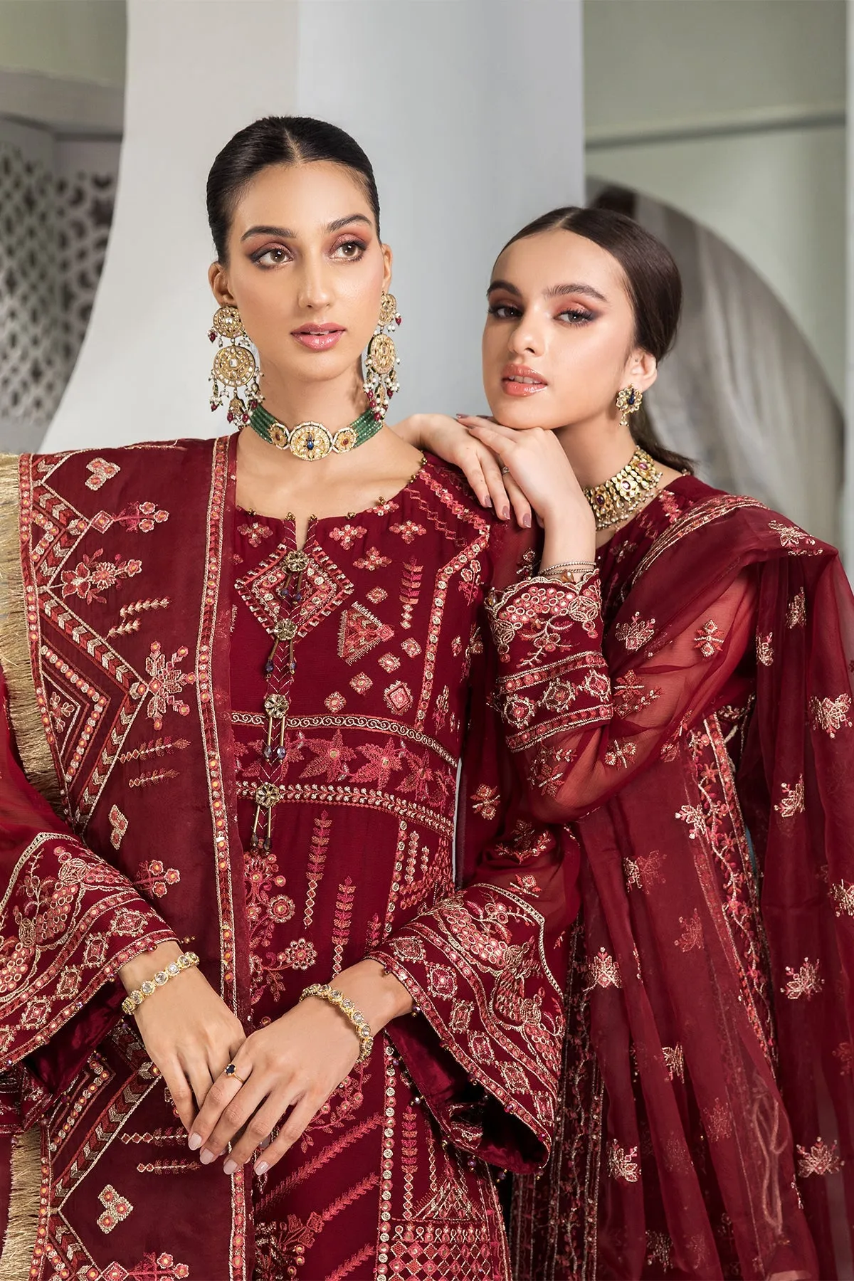 Naukhaiz Alizeh Fashion Vasl-e-Meeras Festive Edition 2022 | Unstitched Embroidered Chiffon Suits