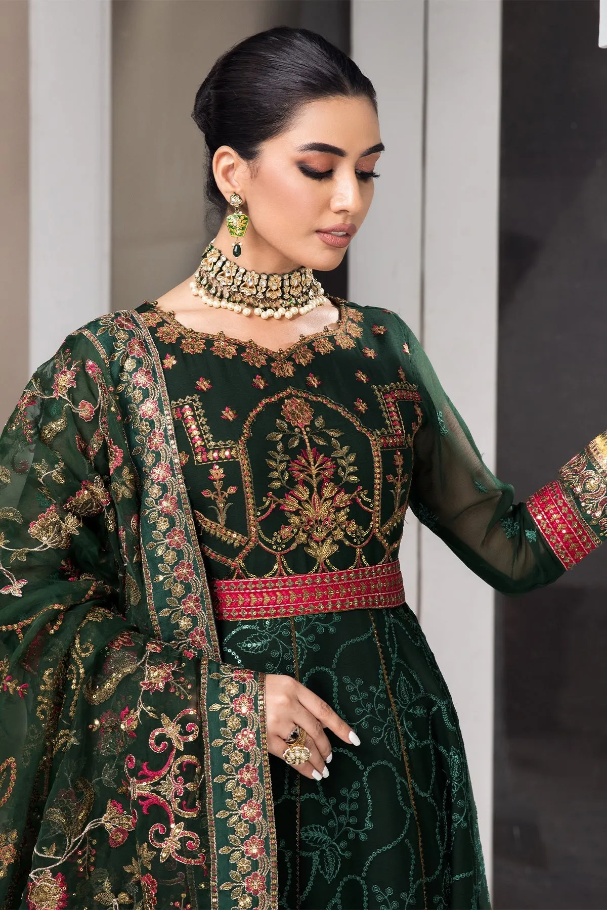 Naulakha Alizeh Fashion Vasl-e-Meeras Festive Edition 2022 | Unstitched Embroidered Chiffon Suits