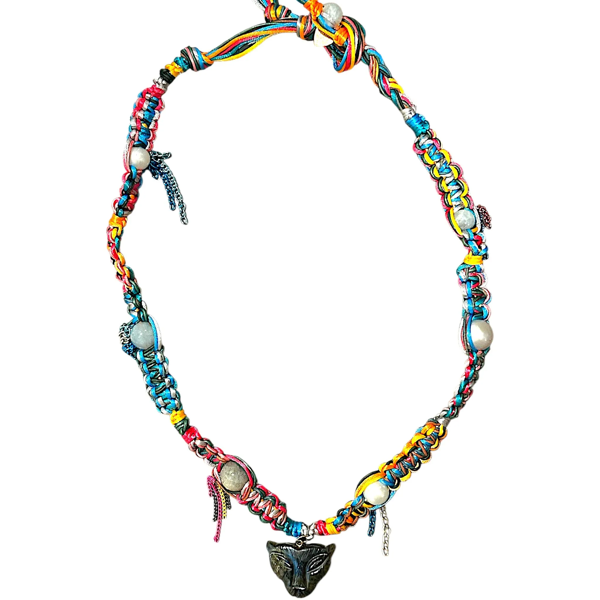 NEON GLOW NIGHT TIGER ROCKSTAR NECKLACE