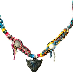 NEON GLOW NIGHT TIGER ROCKSTAR NECKLACE