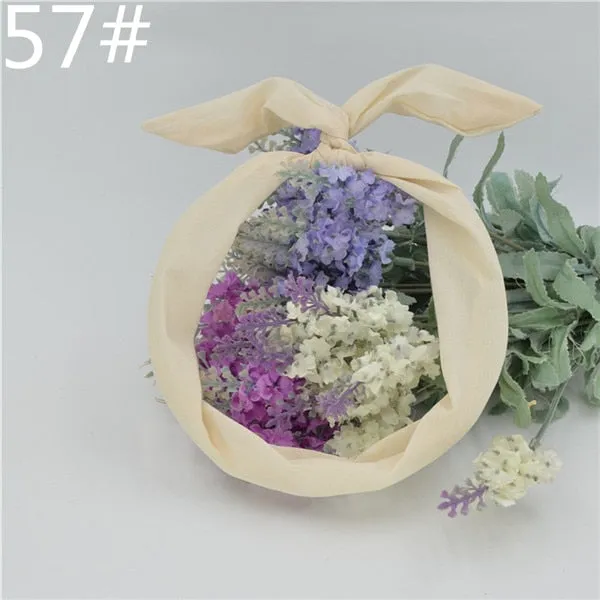 New chiffon floral colorful cute bunny ear rabbit ear metal wire DIY bow headband sequin hairbands large bow clips 76 color