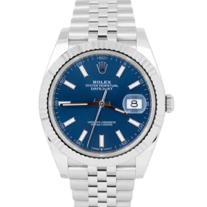 NEW MARCH 2023 Rolex DateJust 41 Blue Stainless Steel JUBILEE Watch 126334 B P