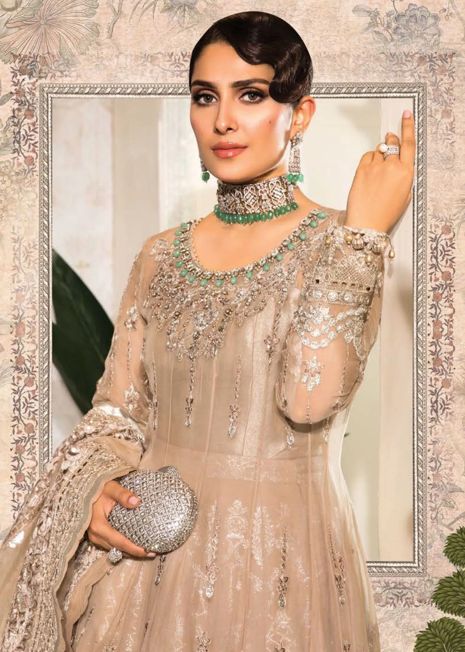 Nude Pink (BD-2406) | Maria B Mbroidered Heritage Edition 2022 | Unstitched Embroidered Chiffon Suits