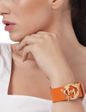 Outhouse   -   OH Series O.H. V Tangerine Leather Bracelet